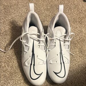 Nike White Cleats with Black Accents